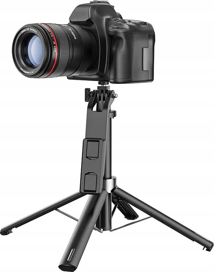 Селфи стап Hoco K21, продолжлив статив, Bluetooth, алуминиумска легура, црн