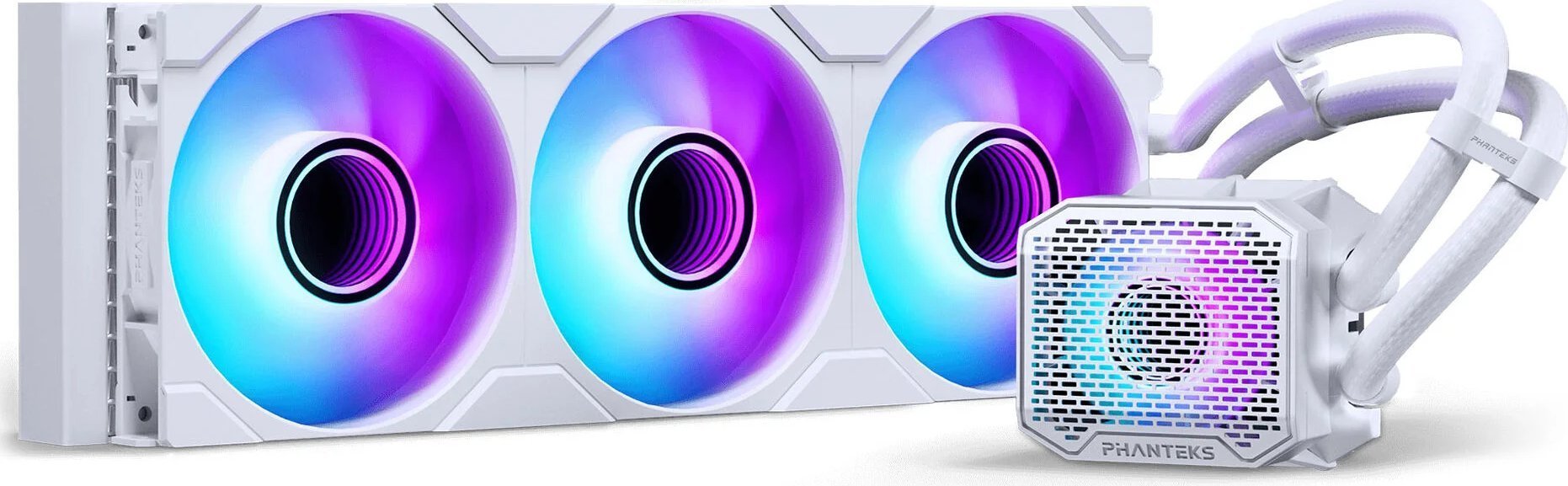 Ftohës uji AIO CPU Phanteks Glacier One 360M25, 360mm, RGB, i bardhë