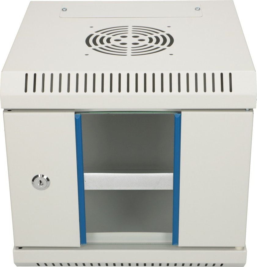 Kabinet muror rrjeti ExtraLink 10" 4U EX.14466, çelik, me derë xhami, gri
