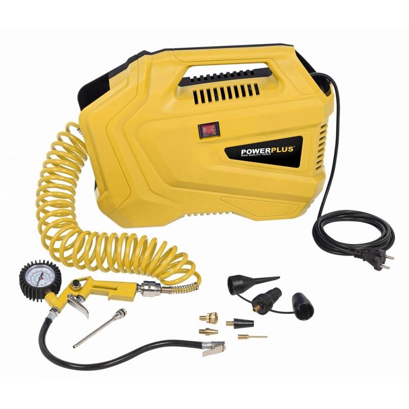 Kompresor pa vaj Powerplus POWX1706, 1100W, 8 bar, portokalli