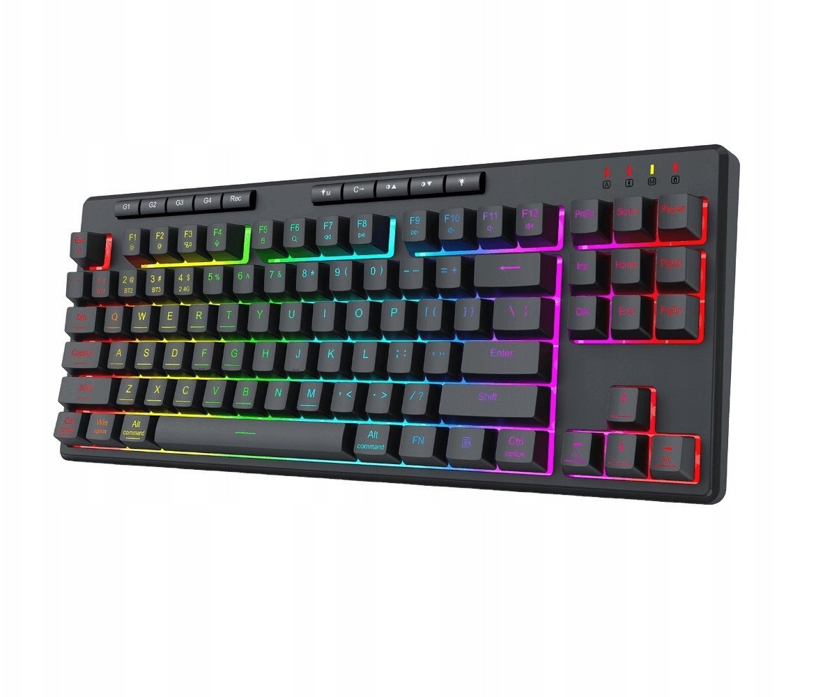 Гејминг тастатура Redragon K516 PRO Shiva TKL, безжична, RGB, црна