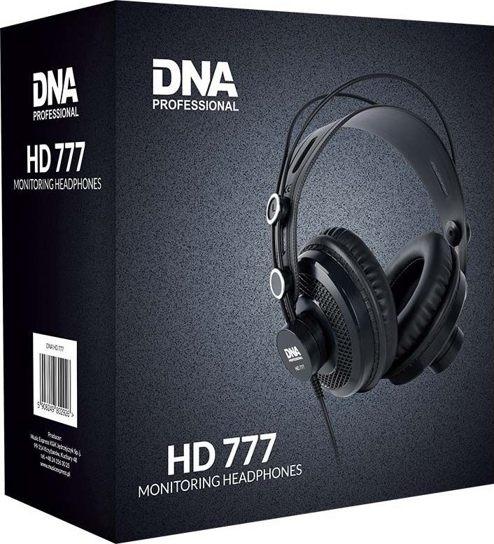 Kufje studio DNA HD777, 53mm, të hapura rrethveshi, të zeza