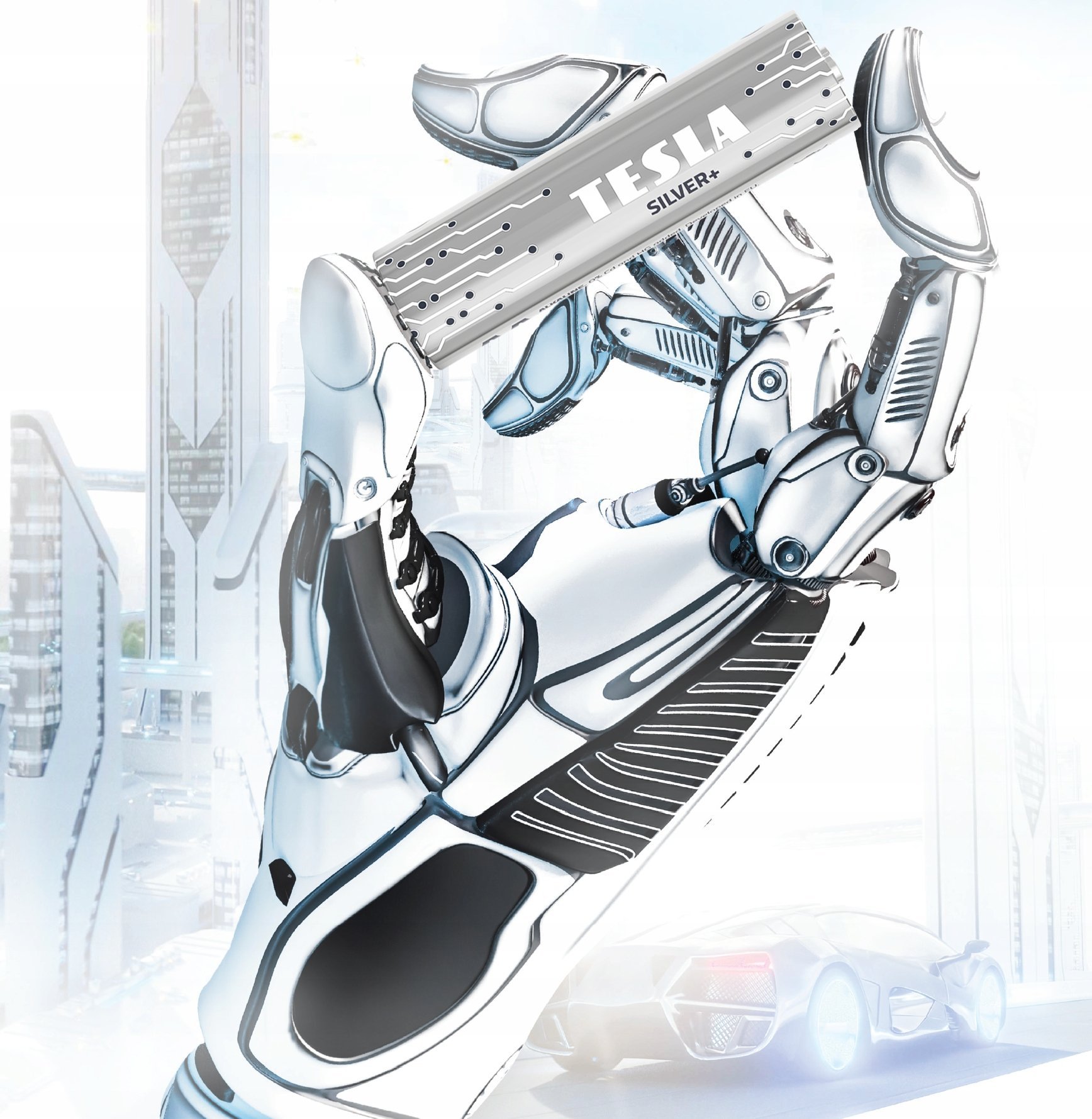 Алкални батерии TESLA Silver+, AA LR6, 1.5V, сет 4 парчиња