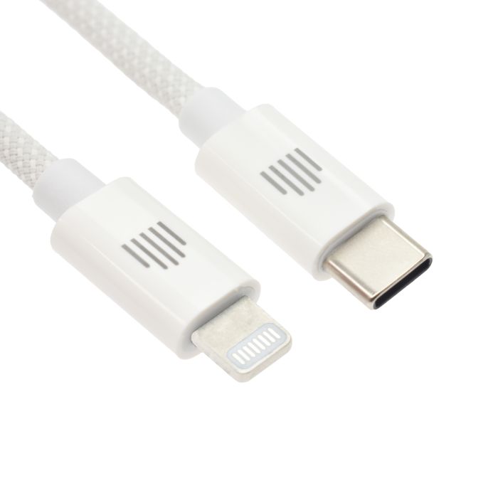 Dviced Cable USB-C To Lightning Nylon Textile 1,25M, White