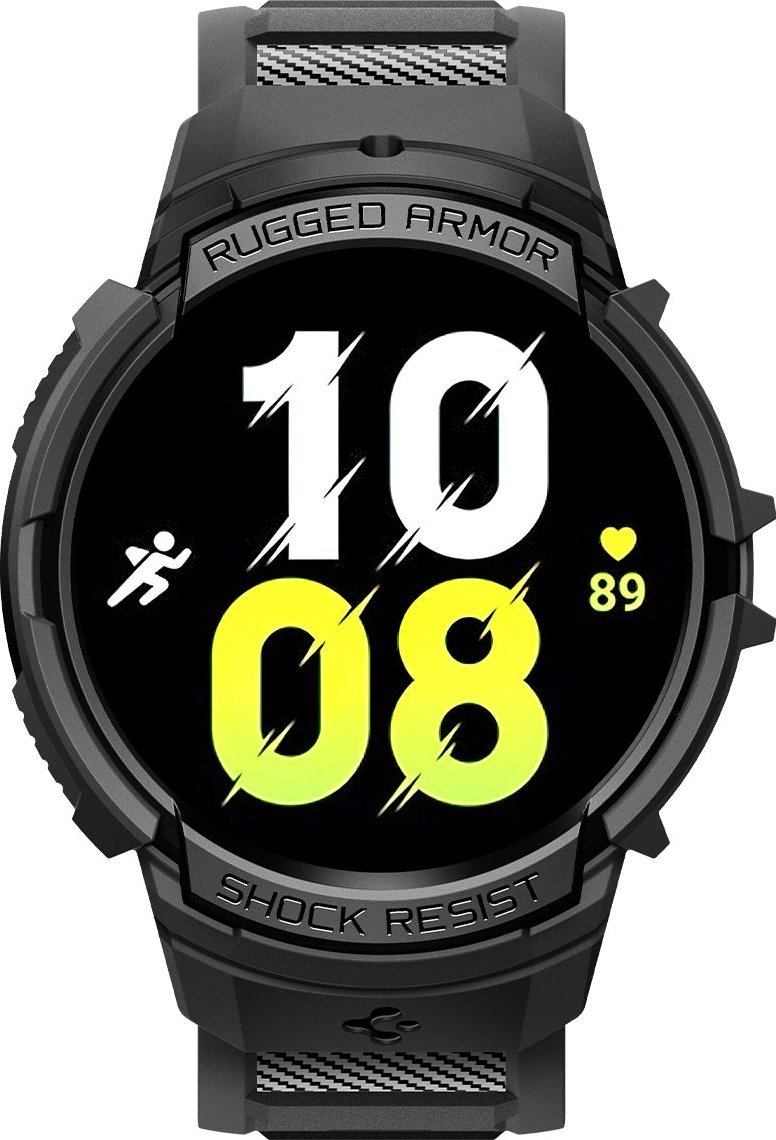 Rrip ore Spigen Rugged Armor Pro për Samsung Galaxy Watch 6 44mm, me kasë mbrojtëse, i zi