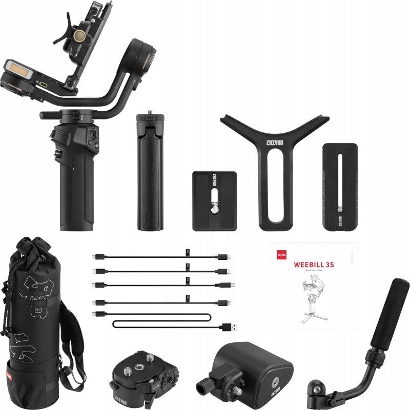 Stabilizator gimbal Zhiyun Weebill 3S Combo, për kamera, i zi