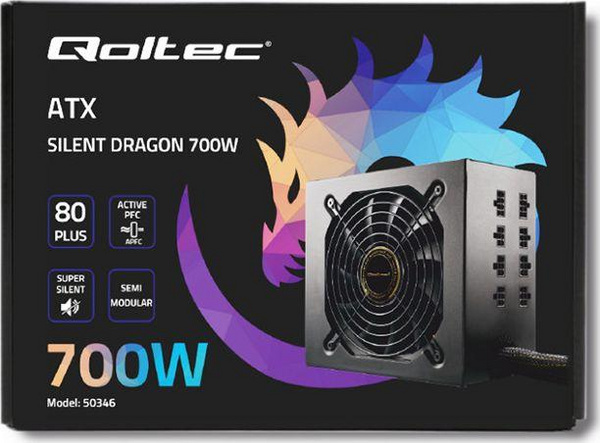 Burim energjie Qoltec Silent Dragon, 700 W, i zi