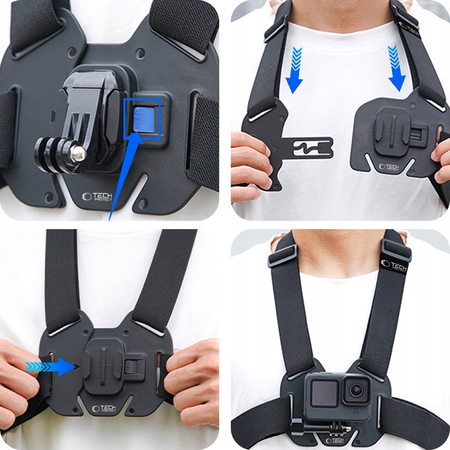 Држач за гради Tech-Protect GA100, за GoPro и DJI, црн