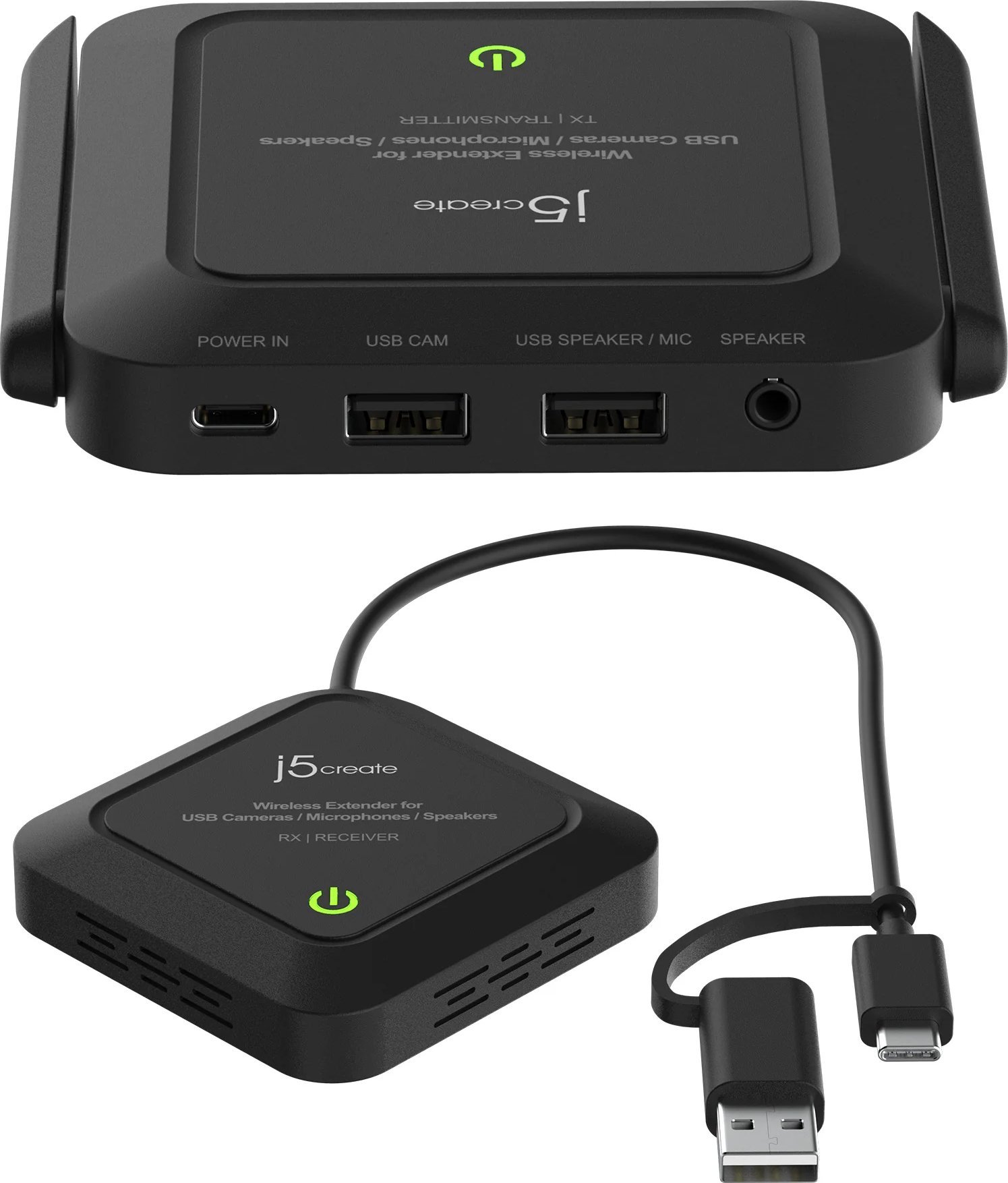 USB wireless extender J5CREATE JVW120 N, për kamera mikrofon altoparlant, kompakt