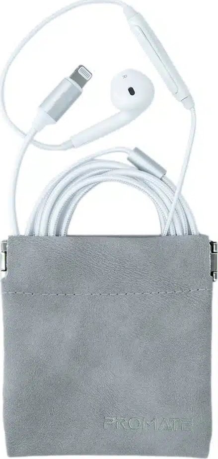 Kufje mono in ear Promate MonoPod LT, Lightning, me mikrofon, të bardha