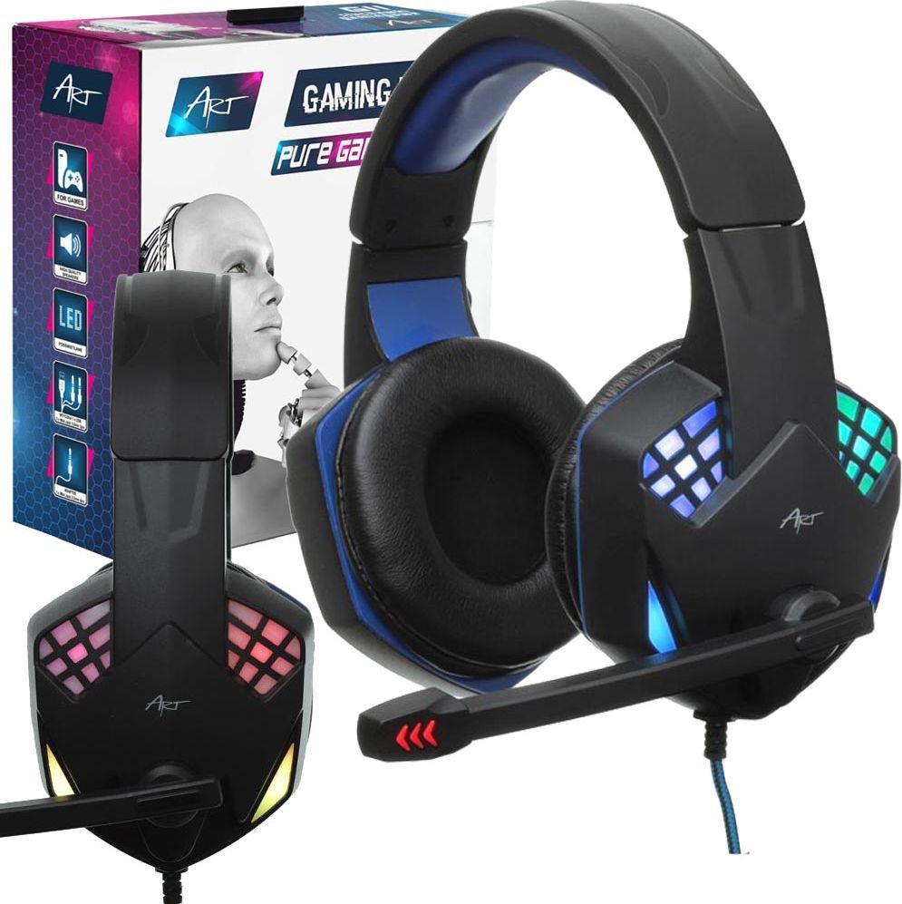 ART G11 Гејминг Слушалки со Микрофон, Црни