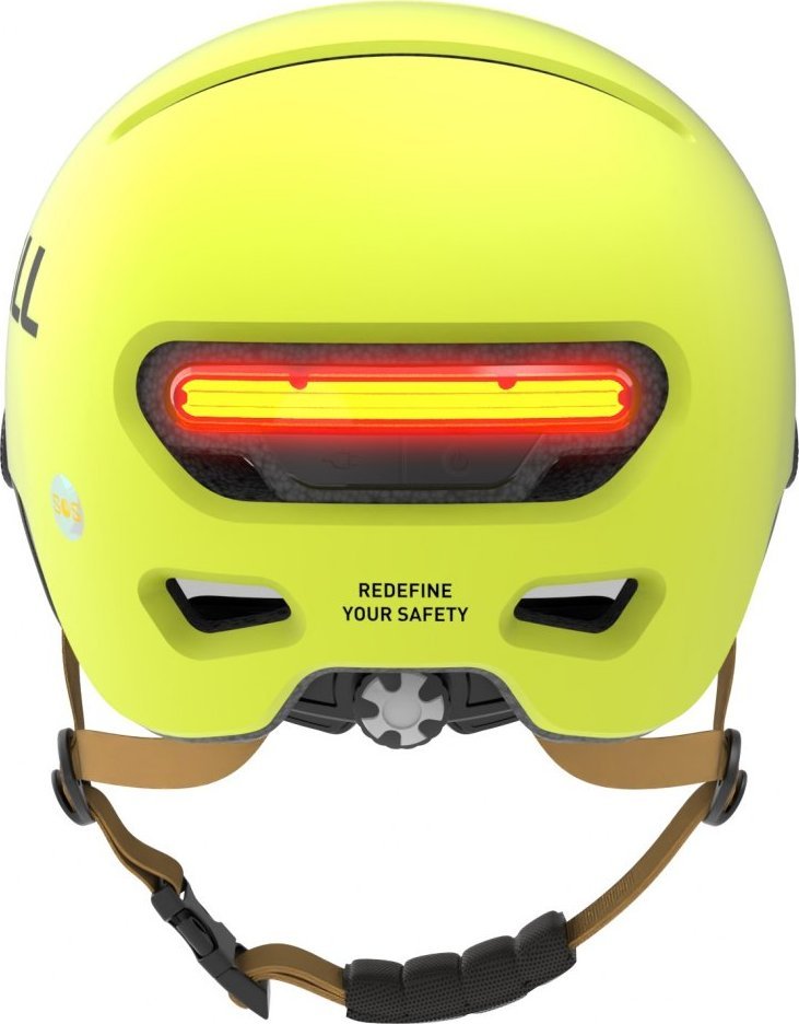 Helmetë urbane Livall L23, sensor rënie SOS, drita LED, e verdhë, L