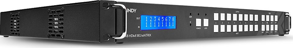Matriks HDMI Lindy 8x8 18G, 4K 60Hz, Video Wall Scaling, i zi