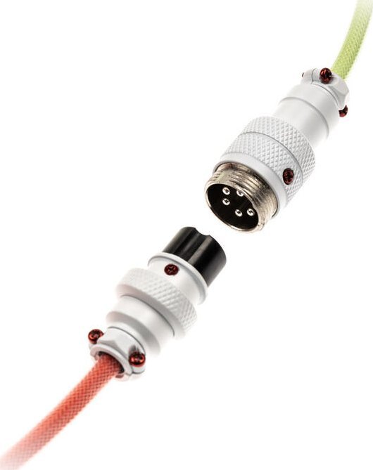 Kabllo spiral Ducky Premicord Strawberry Frog, USB Type C në USB Type A, 1.8 m, shumëngjyrësh