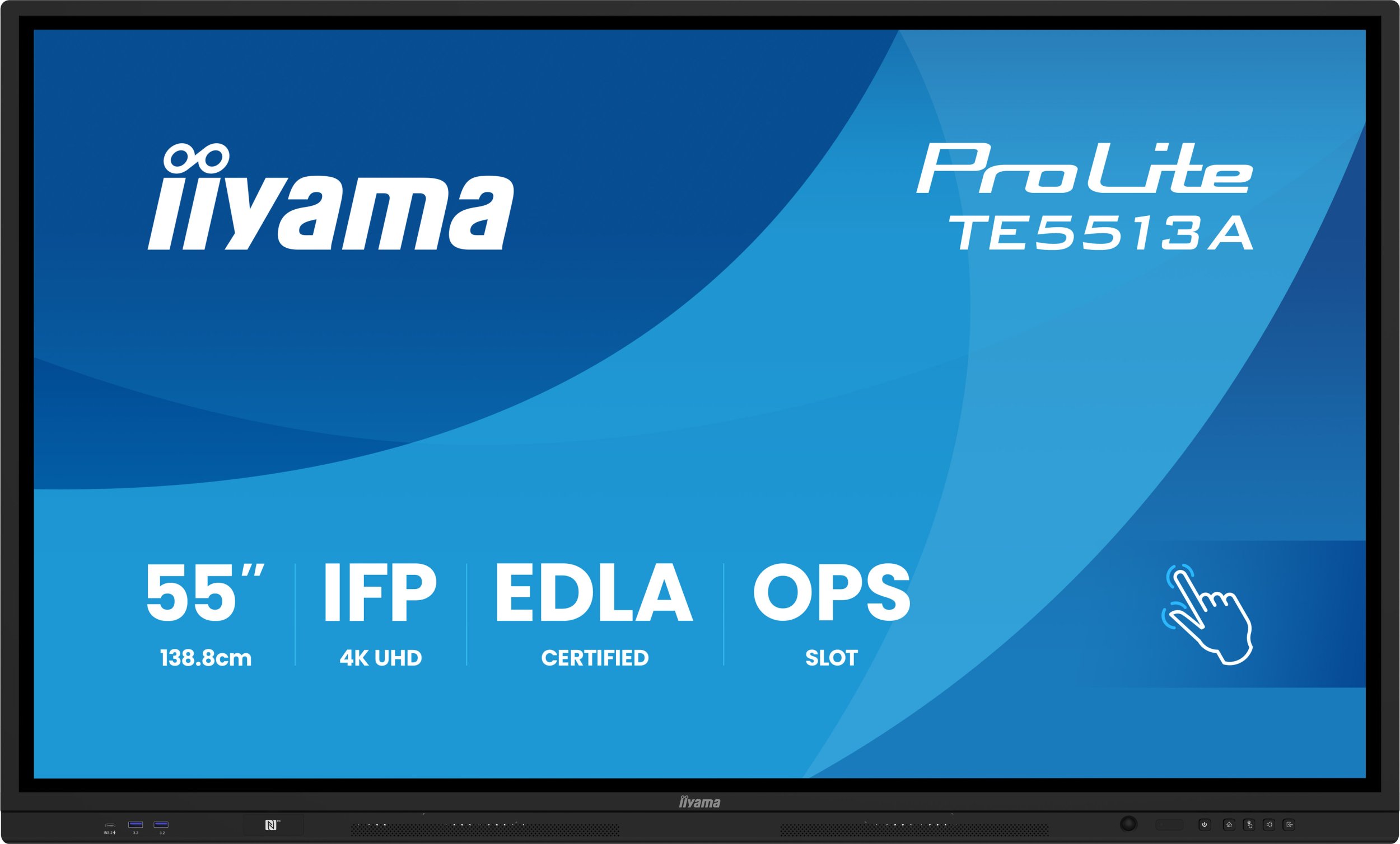 Ekran interaktiv Iiyama ProLite TE8613A B1AG, 86", 4K UHD, i zi