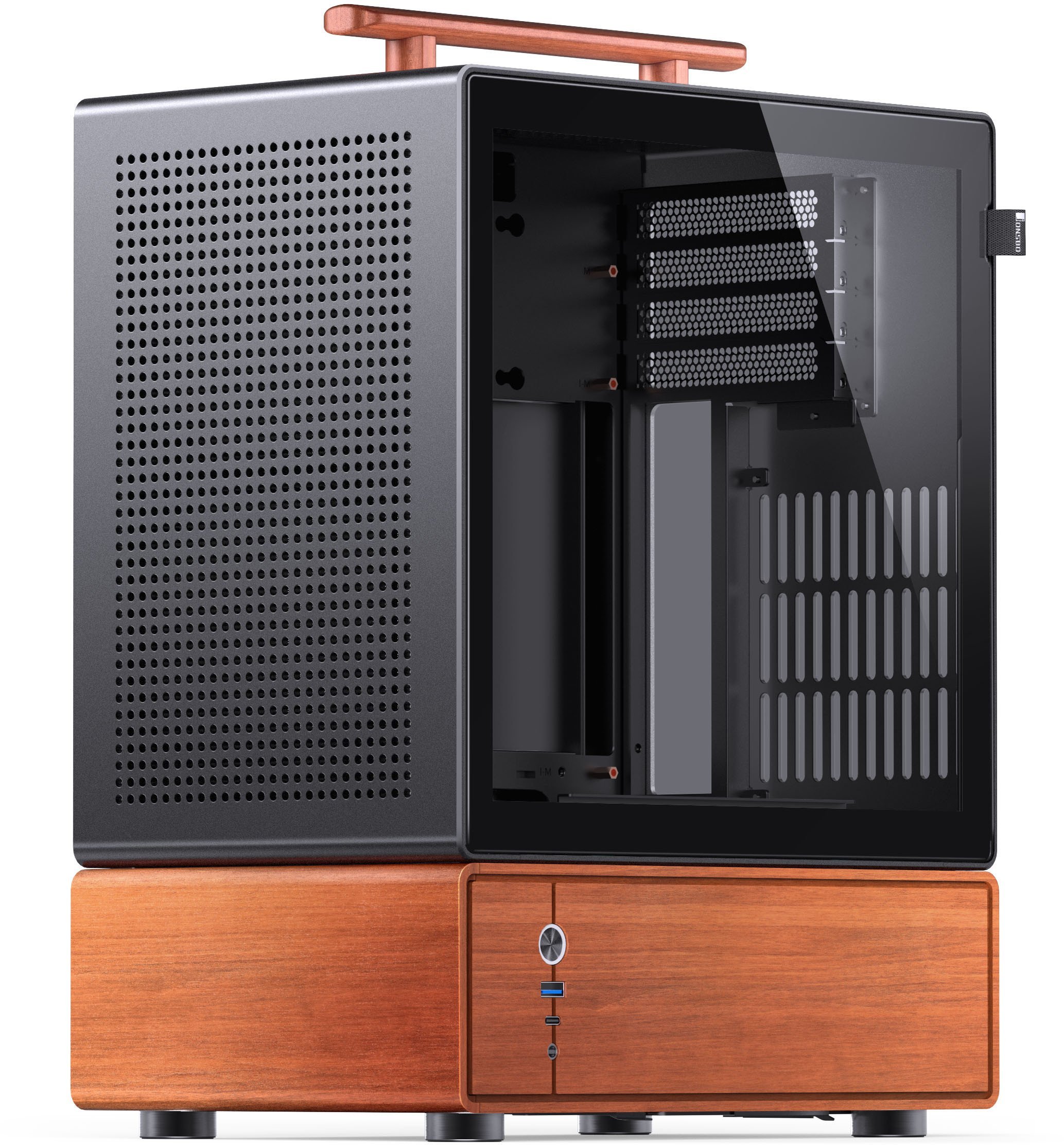 Kuti kompjuteri Jonsbo T7, MIDI tower MATX, xham i temperuar, e zezë