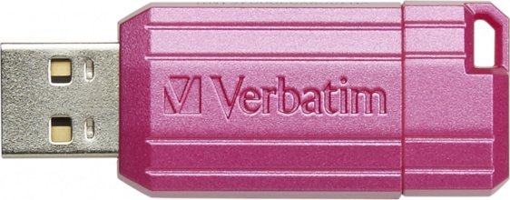 USB Verbatim Pinstripe, 128GB, USB 2.0, розева