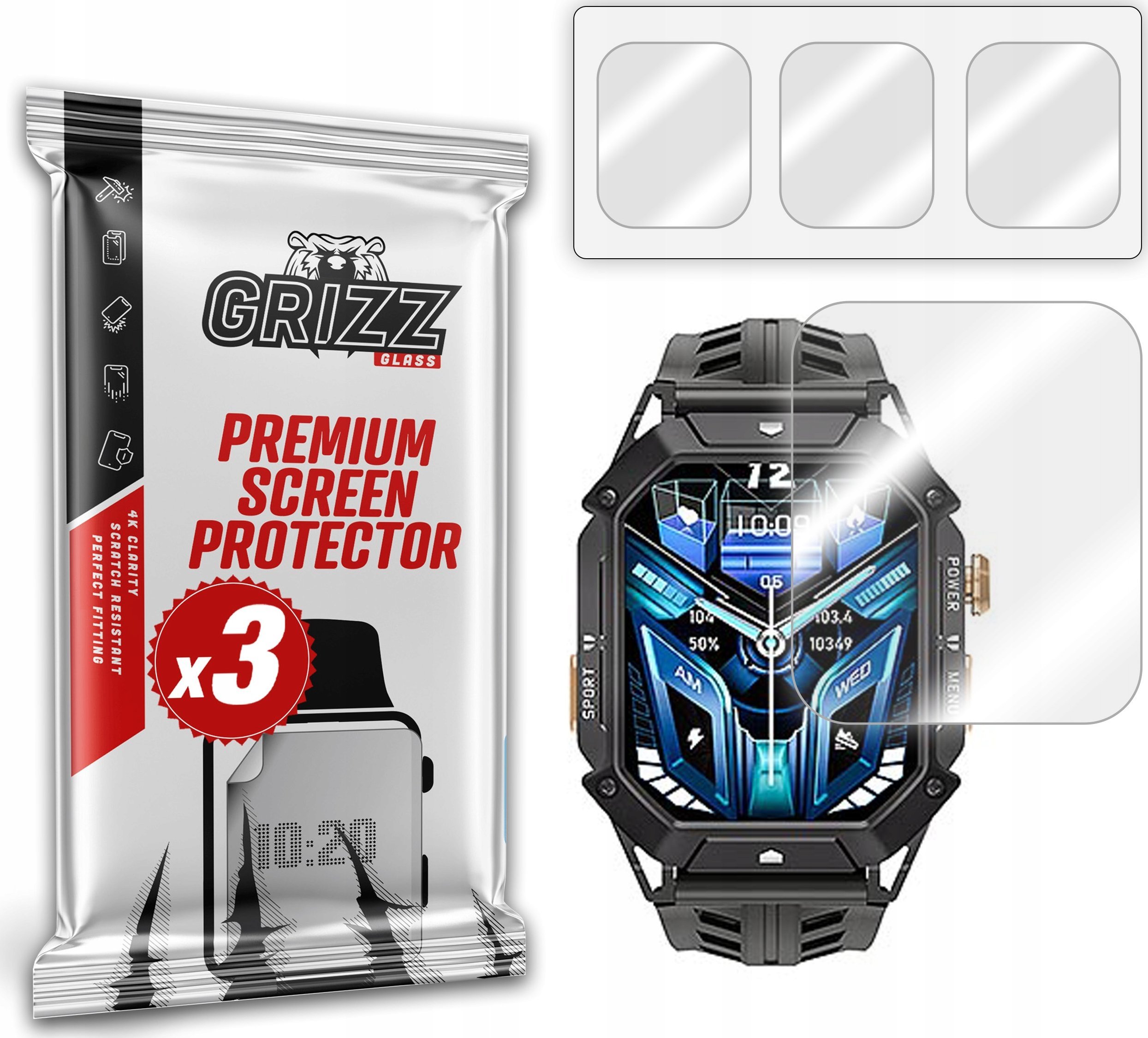 Folie mbrojtëse Hydrogel 3 copë për Oukitel BT80, transparente