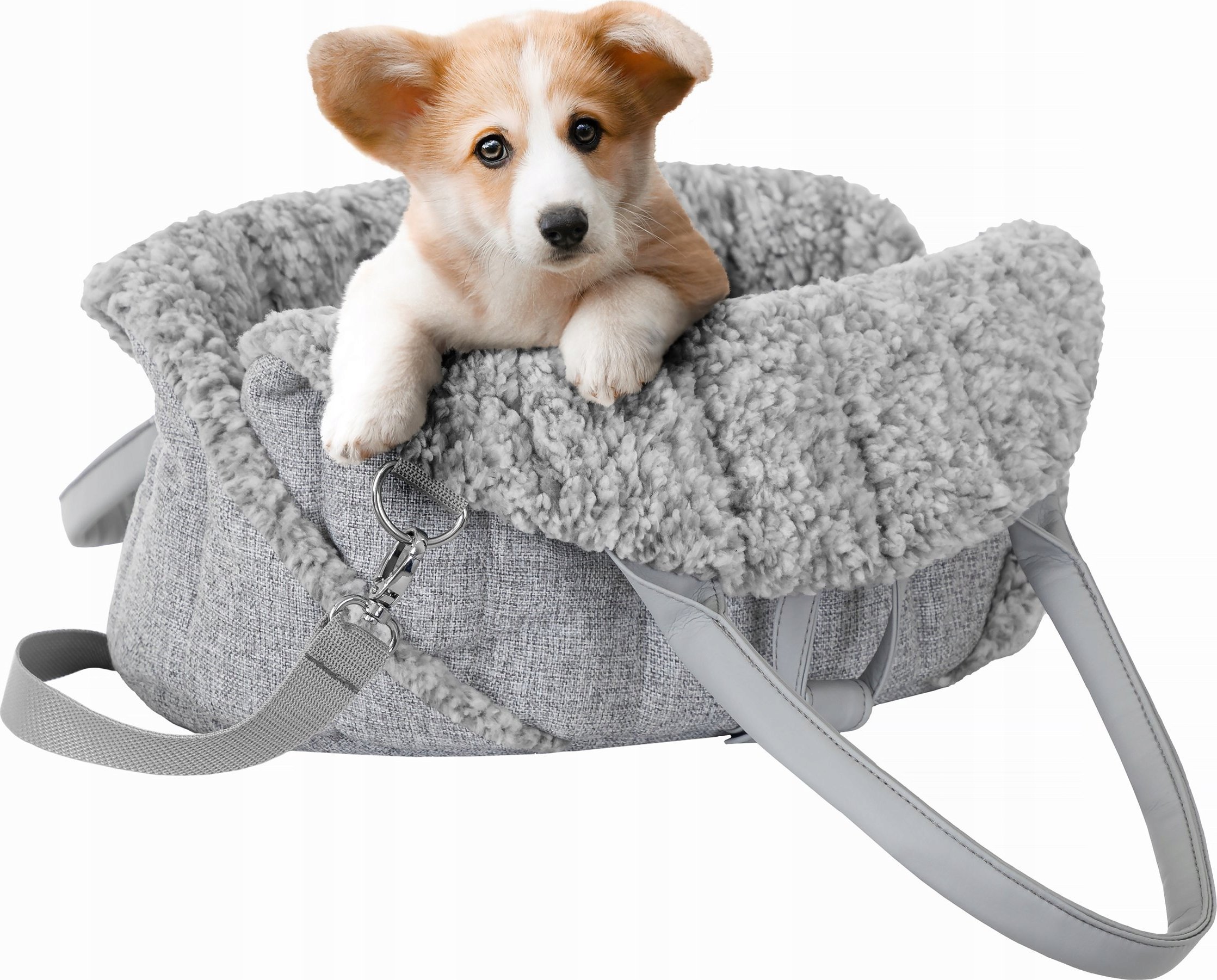 Çantë transporti për kafshë SEA SHELL 3 në 1, 38x24x28 cm, deri 5 kg, gri ash Inari