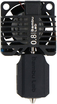 Хотенд за 3D печатач Bambu Lab X1E од зацврстен челик, млазница 0.8mm, со грејач и термистор