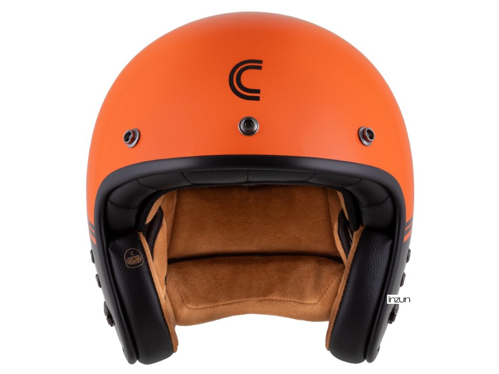 Helmë moto CASSIDA Eso Super Hooligan, fibër xhami, ECE 22.06, e zezë portokalli pearl