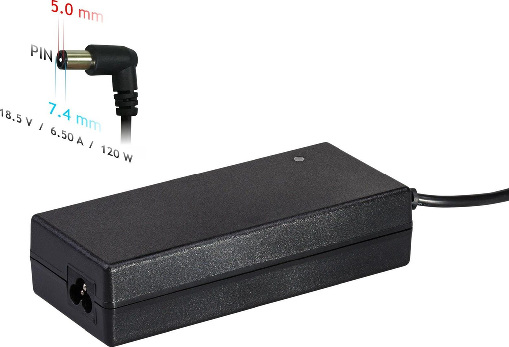 Karikues për laptop Akyga AK-ND-46, 120W, 18.5V, 6.5A, i zi