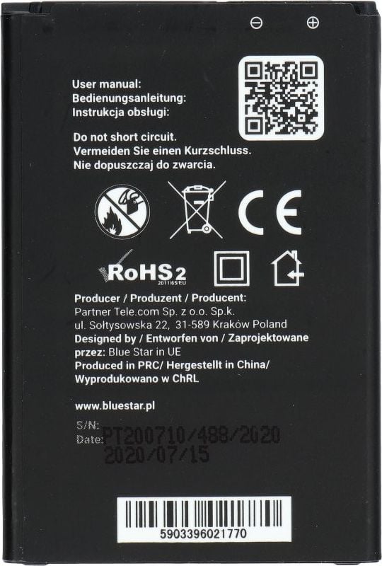 Батерија за телефон Partner Tele.com Blue Star Premium, за LG K8 2018, 2800mAh, Li Ion