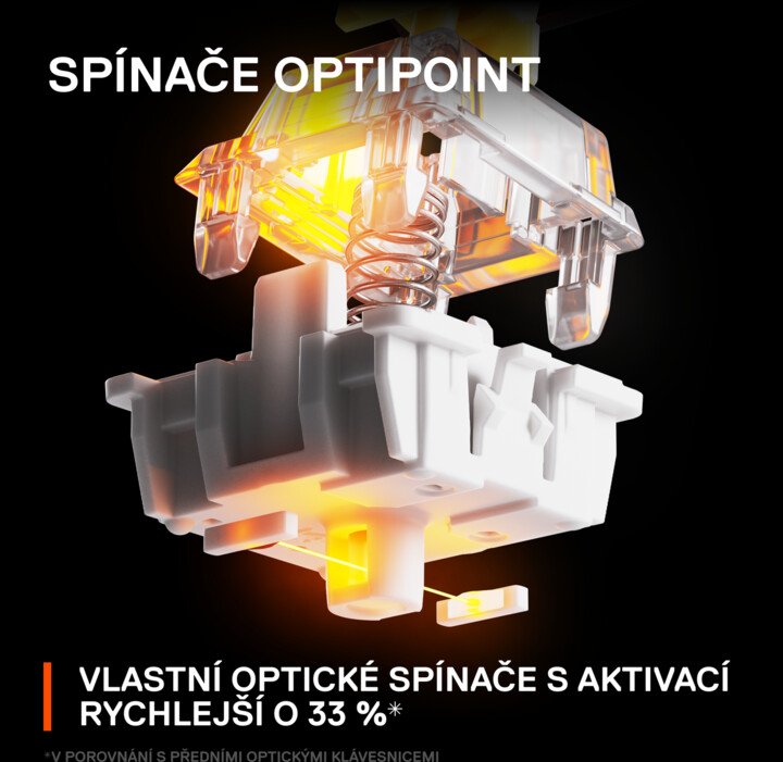 Tastierë SteelSeries Apex 9 Mini, OptiPoint, US, e zezë