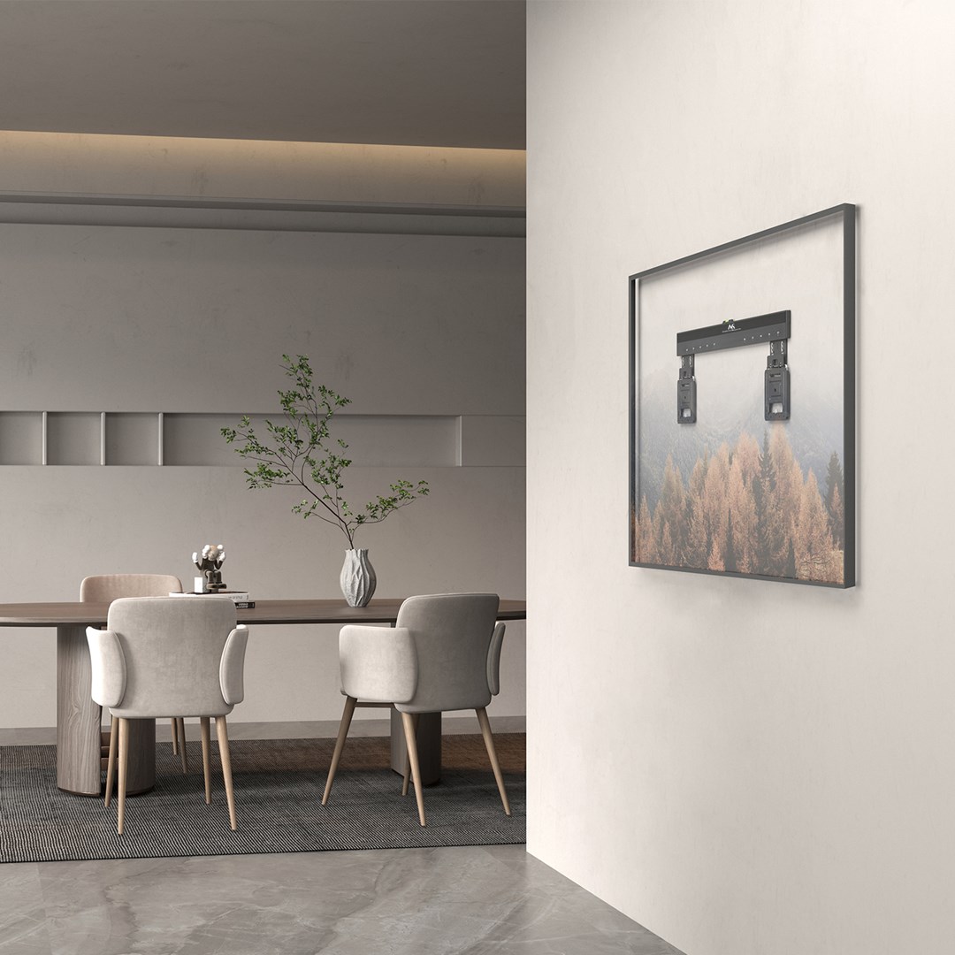 Mbajtëse muri ultra e hollë për TV Maclean MC-481, 37-80", VESA 600x400, 75kg, e zezë