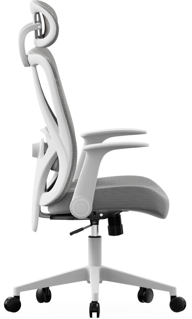 Karrige për zyrë SENSE7 Noxo, e bardhë/hirtë