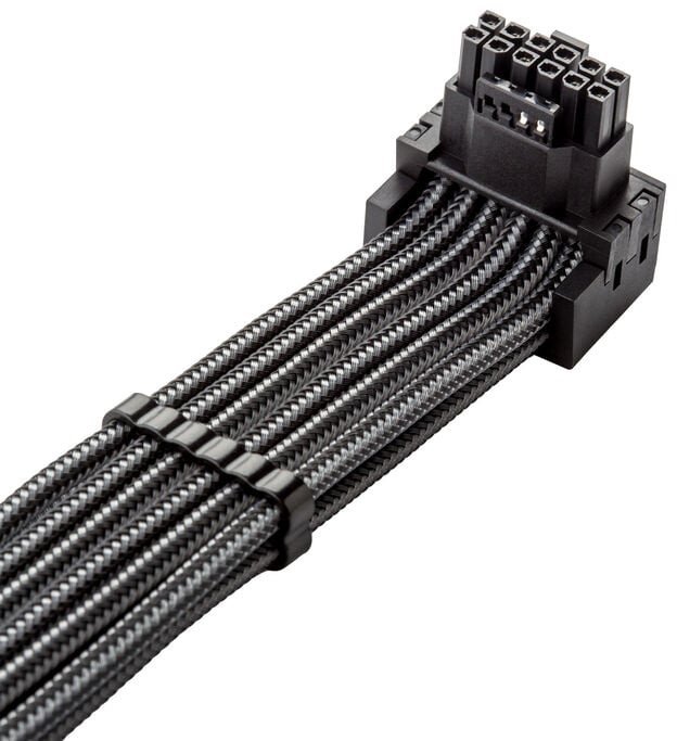 Kabëll furnizimi CableMod Pro Universal 12VHPWR, 16 pin, kënd 90°, carbon