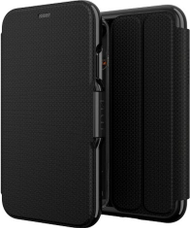 Mbrojtëse me kapak GEAR4 D3O Oxford për iPhone Xr - IC9OXDBLK, e zezë