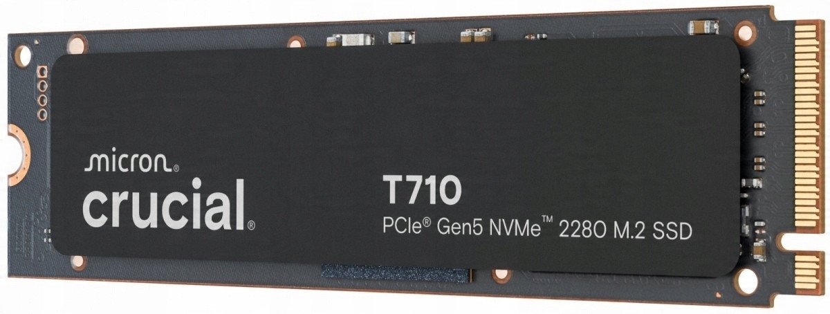 SSD i brendshëm Crucial T710, 1TB, M.2 NVMe PCIe Gen 5, i zi