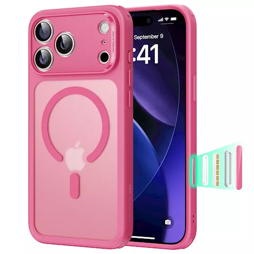 Mbrojtëse hibride për iPhone 17 Pro Max ESR, rozë