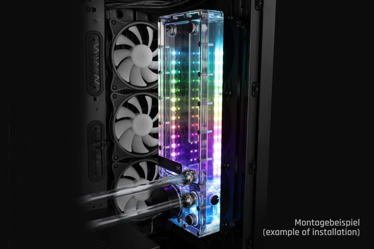 Rezervuar ftohës uji Alphacool Core Flat 240, pompë VPP, RGB, transparent