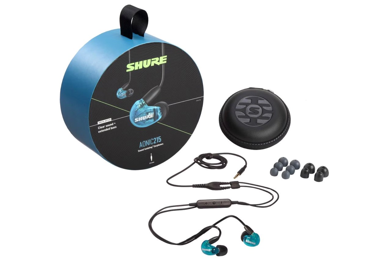 Kufje Shure AONIC 215, in-ear, të kaltra