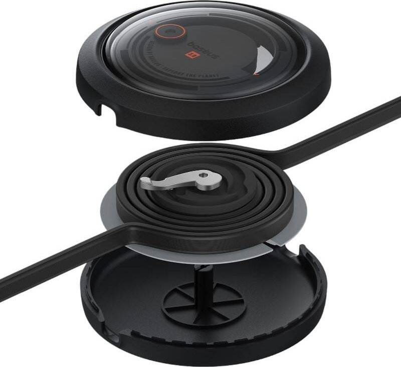 Kabllo karikimi Baseus Free2Draw 3in1, USB C Lightning Micro USB, 100W 1.1m, e zezë