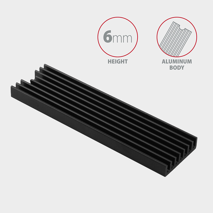 Ftohës pasiv AXAGON CLR-M2L6, për SSD M.2 2280, 6mm