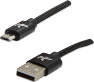Kabllo USB Logo USB A në microUSB, 2m, 1A, e zezë