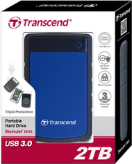 Disk HDD Transcend StoreJet 25H3, 2TB, i kaltër