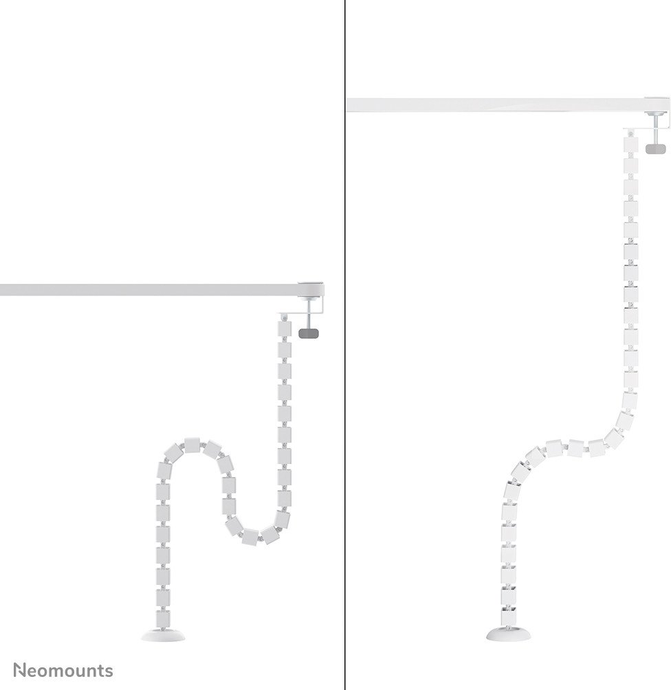 Kanal kabllosh Neomounts ADS06-131WH, dizajn spine, montim me kapëse, i bardhë