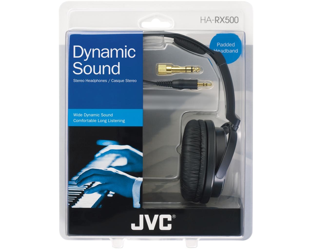 Kufje JVC HA-RX500-E, 3.5m, të zeza/të bardhë
