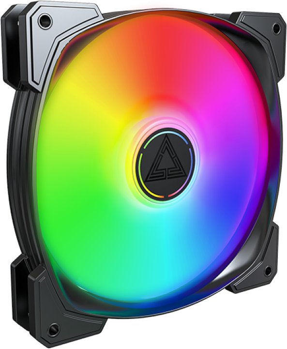 Ventilator kasë Montech HP140 ARGB, 140mm, ndriçim ARGB, i zi