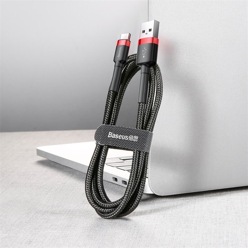 Kabllo Baseus, USB A / USB C, 2 m, e zezë