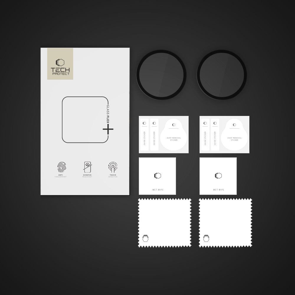 Xham hibrid mbrojtës Tech‑protect Glass Flex+ për Huawei Watch 5 46mm, 2 copë, transparent