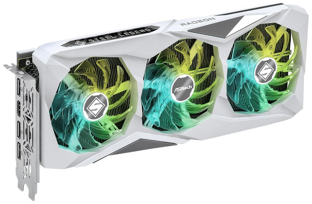 Kartelë grafike Asrock Radeon RX7600XT Steel Legend OC, 16GB GDDR6, 2539 MHz, e bardhë