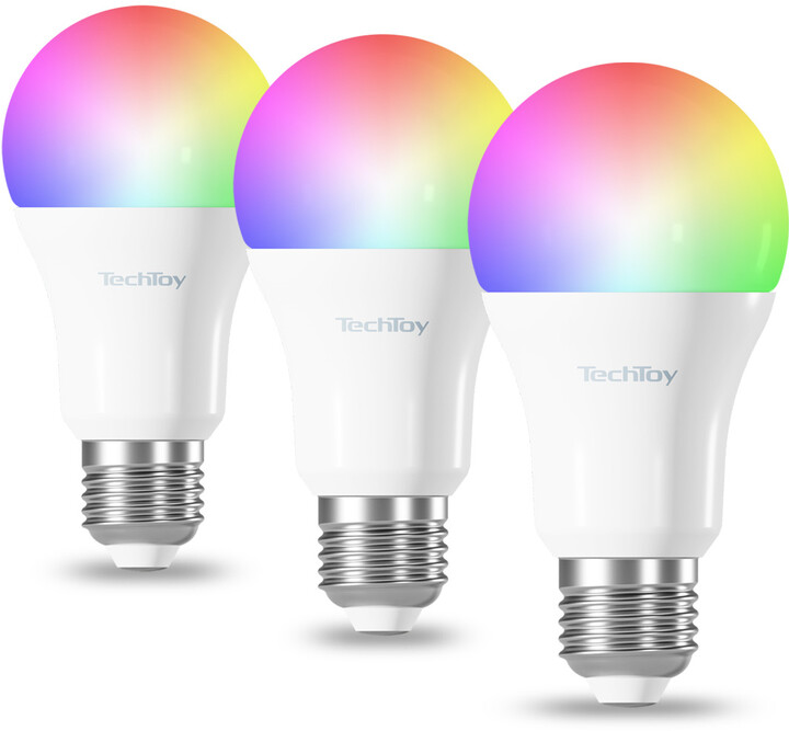 Poç TechToy Smart RGB 9W E27 ZigBee, 3 copë