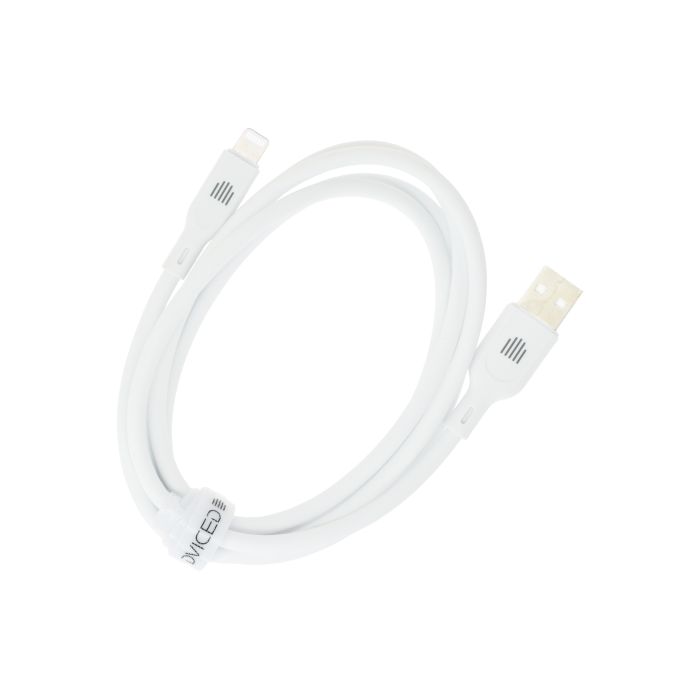 Dviced Cable USB-A To Lightning Silicone 1,25M, White