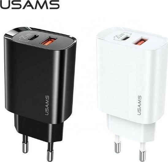 Karikues Usams T35 (US-CC121), 1xUSB-C + 1xUSB, 20W, PD3.0 + QC3.0, i zi
