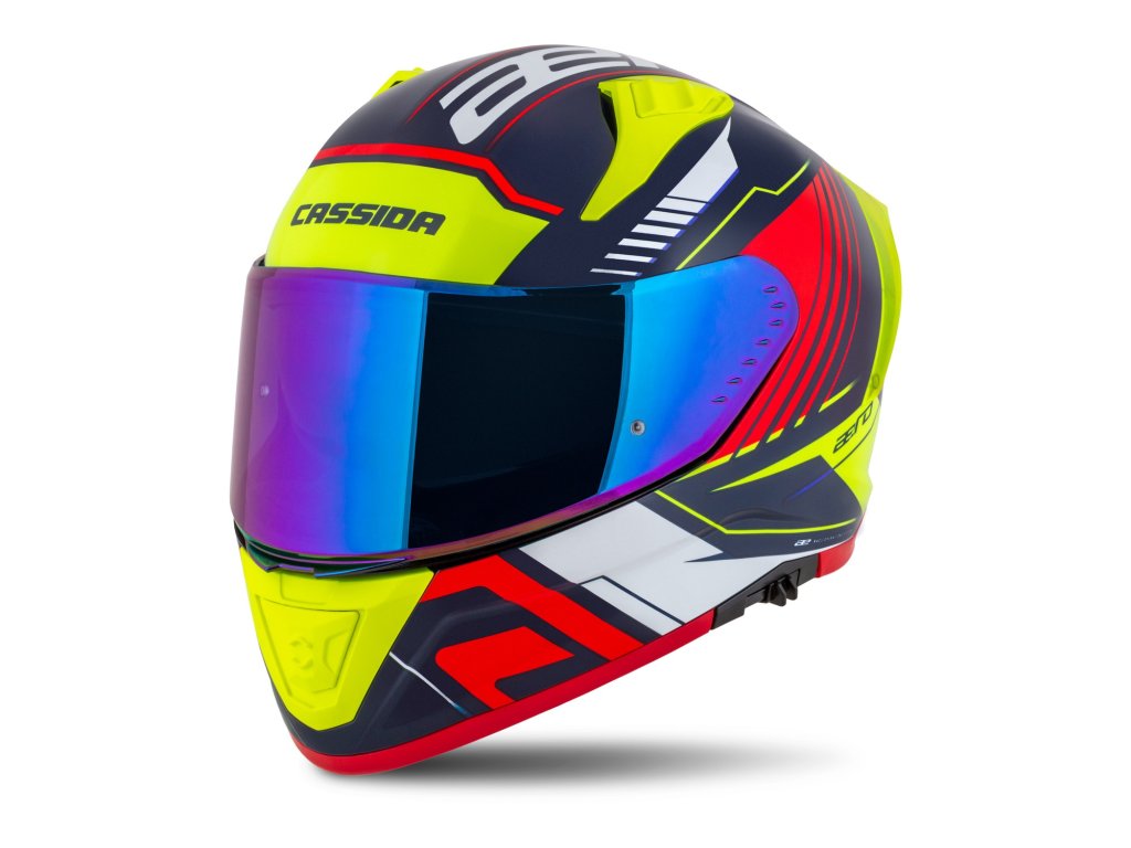 Helmë integrale Cassida Aero Drome, polikarbonat, vizor i dyfishtë, e zezë